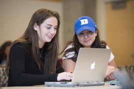 Duke students in computer science class