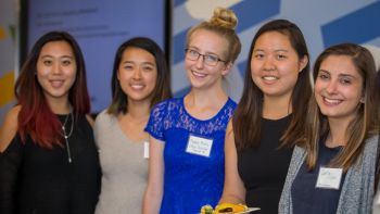 DTech Scholars Sarah, Emily, Maddie, Tracy and Carly at a recent networking event.